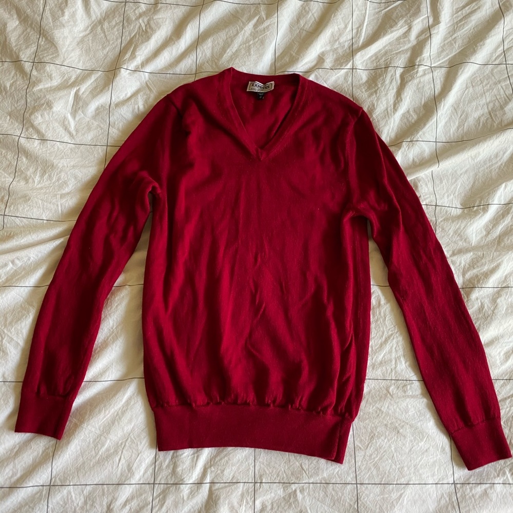 Men’s Express Merino Wool Fitted Sweater size M